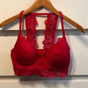 PINK Lace Date Lightly Lined Bralette